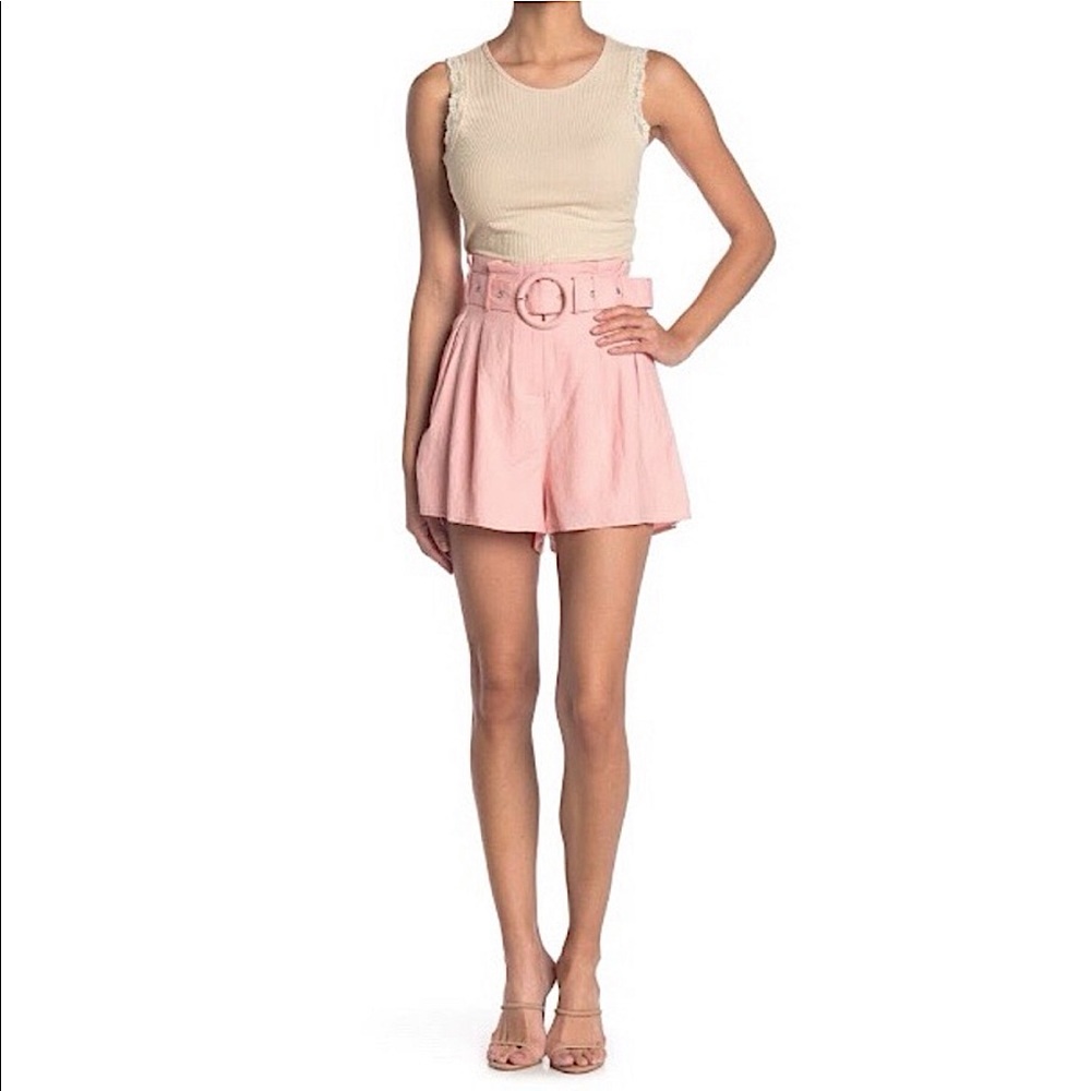 NWT Charlie Holiday (Revolve) | Elle Linen Pink Lemonade Shorts
